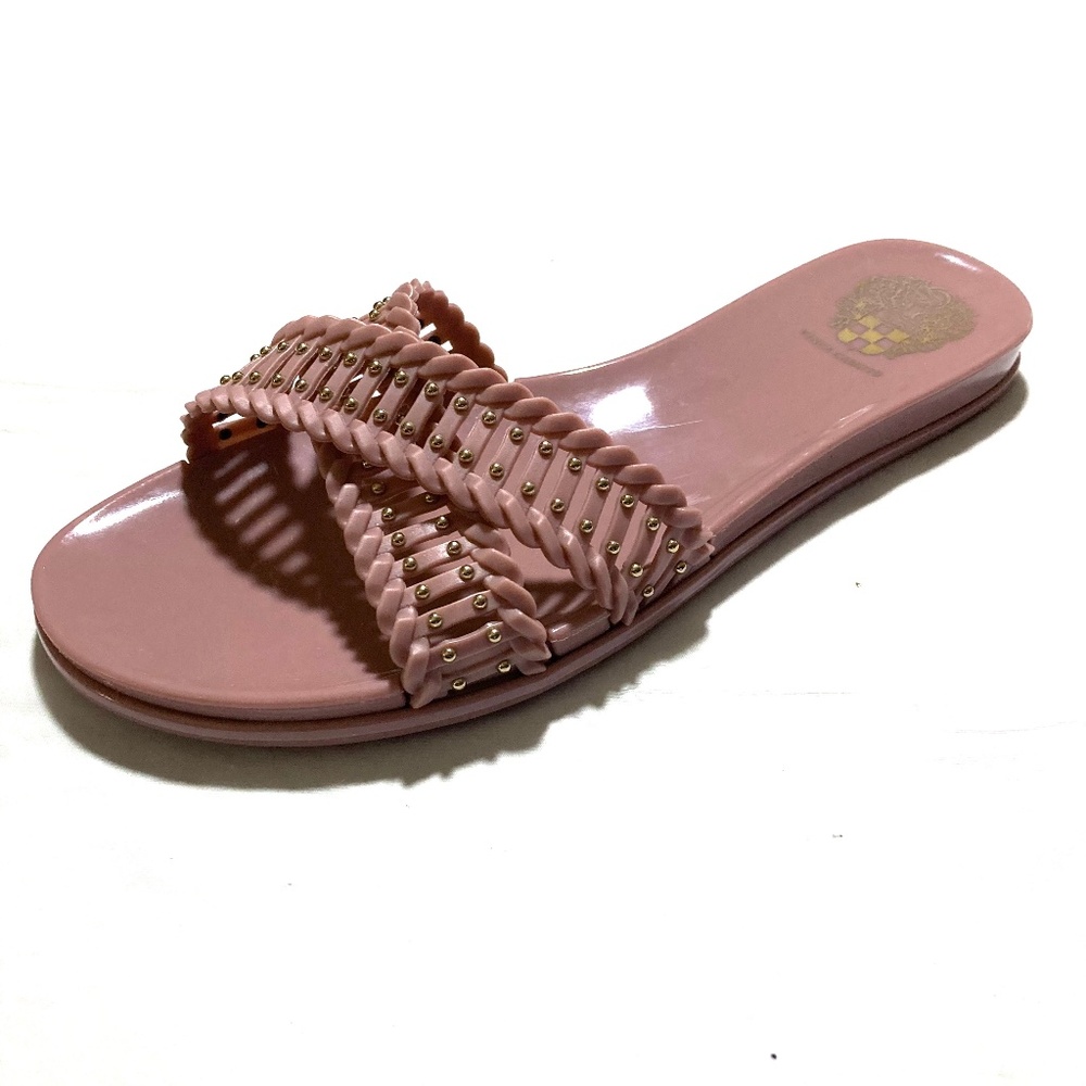 NWOT Vince Camuto Erindra Blush Criss Cross Jelly Slides/Sandals